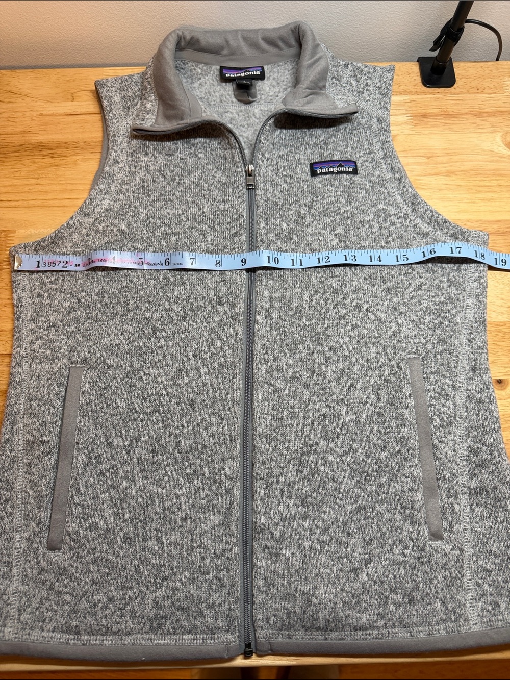 Patagonia Gray Heather Full-Zip Fleece Vest - Picture 9 of 10